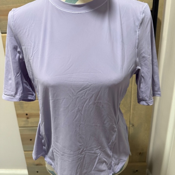 Lululemon UV Protection Fold-Over Running T-Shirt Liliac Smoke 8 - Picture 5 of 10